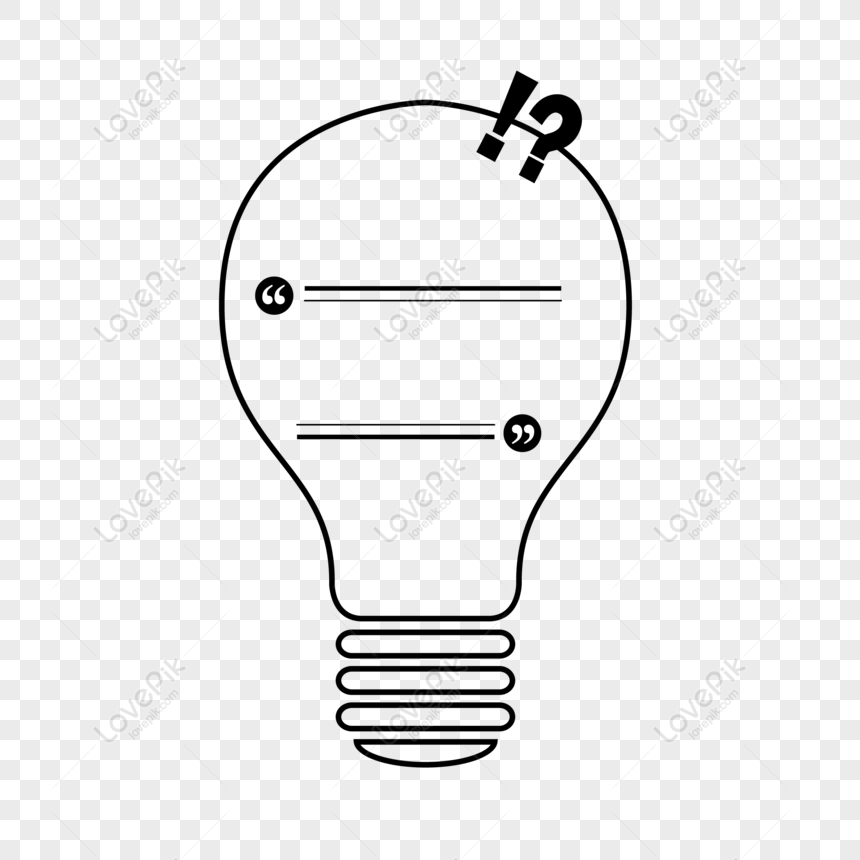 Free Black Creative Light Bulb Element PNG Transparent Background PNG & AI  image download - Lovepik