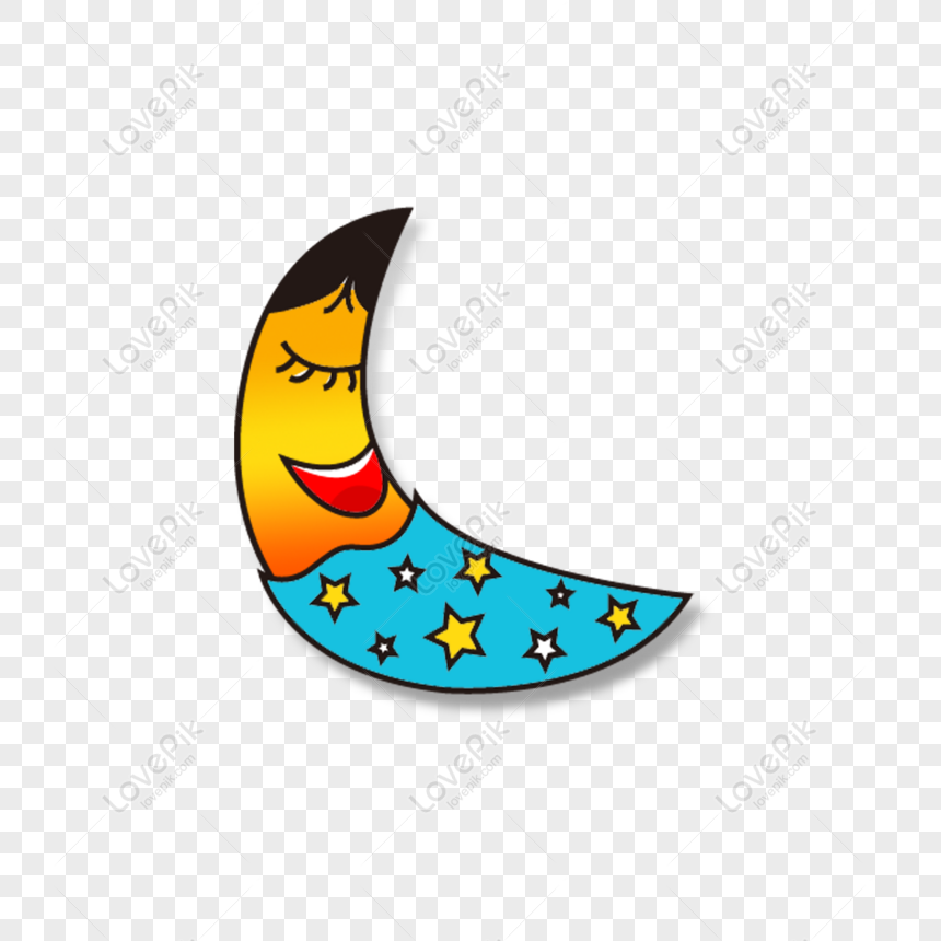 Drawing Cartoon Moon Png Element PNG Images