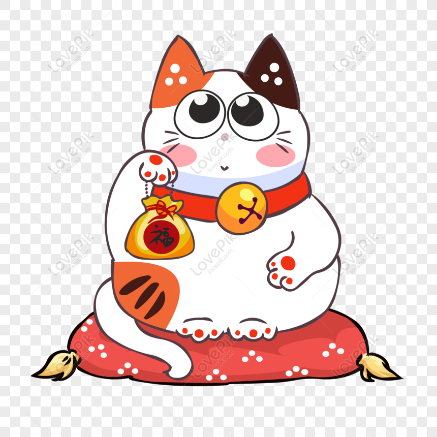Free Hand Drawn Cartoon Cute Lucky Cat Material PNG Picture PNG & AI image  download - Lovepik