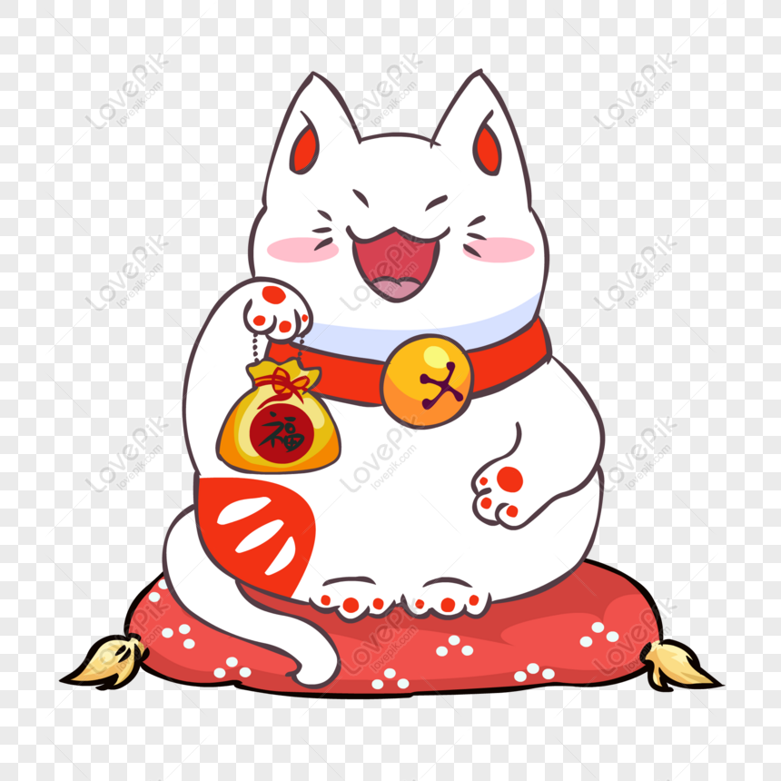 Free Hand Drawn Cartoon Cute Lucky Cat Material PNG Transparent PNG & AI  image download - Lovepik