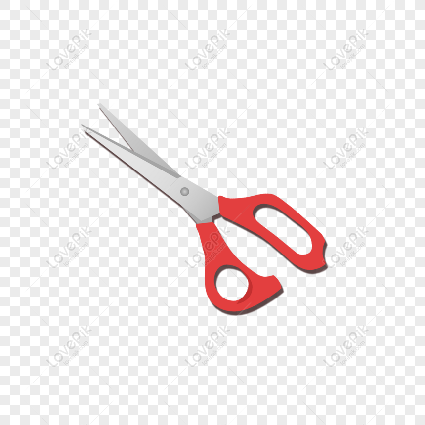 Free A Pair Of Red Scissors Cartoon Elements PNG Free Download PNG & PSD  image download - Lovepik