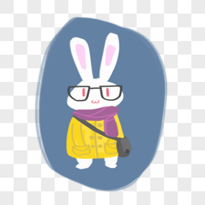 Free White Cute Cartoon Bunny Png Element, Png Element, White, Cute PNG ...