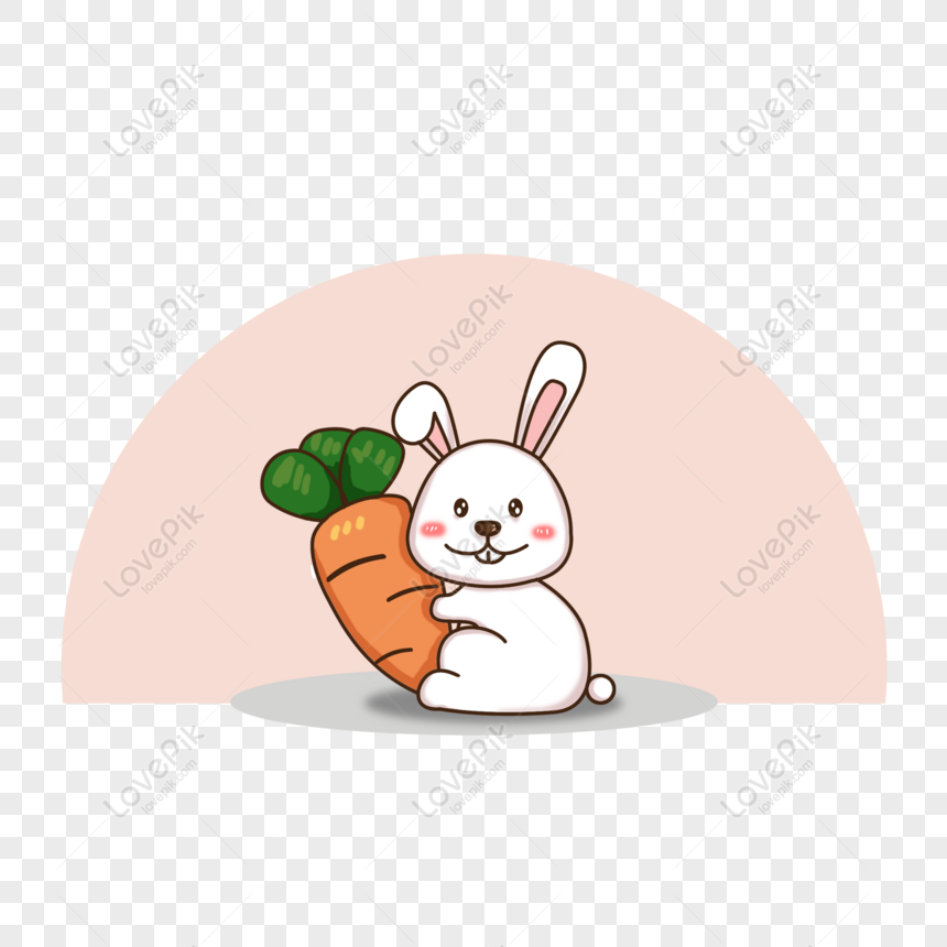 Free Hand Drawn Zodiac Rabbit Carrot Rabbit Cartoon PNG Image PNG & PSD  image download - Lovepik