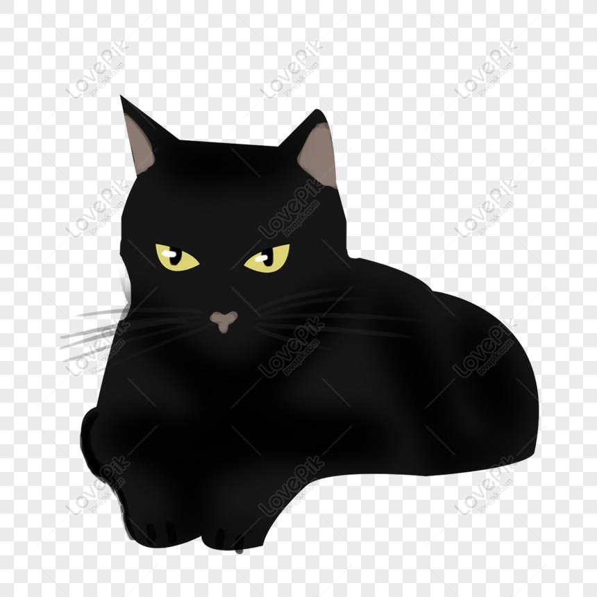 Hình ảnh Halloween Vẽ Tay Mèo đen Yếu Tố Kinh Dị Dễ Thương PNG ...