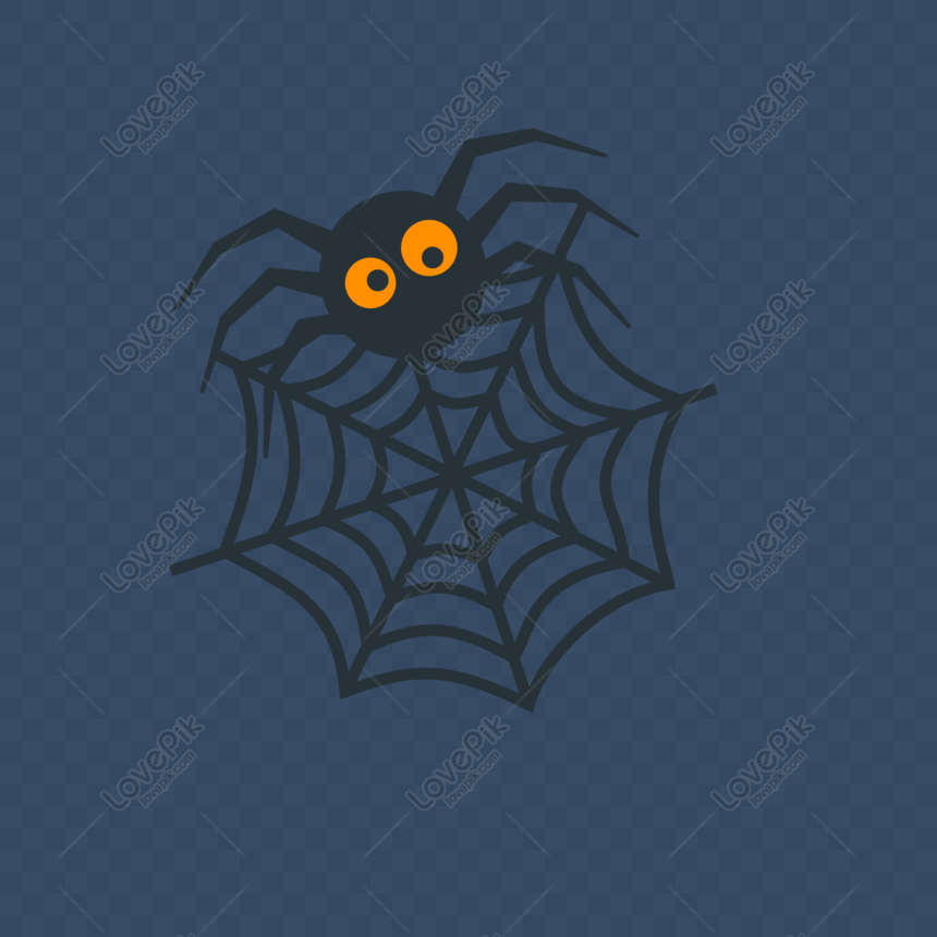 Free Halloween Cartoon Hand Drawn Funny Horror Spider Web Element PNG White  Transparent PNG & AI image download - Lovepik