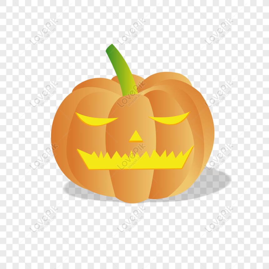 Free Halloween Pumpkin Light Element Cartoon Cute Funny Expression PNG ...