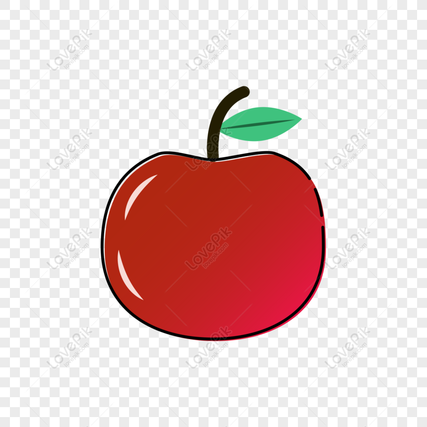 Free Red Apple Simple Vector Cartoon Fresh Packaging Fruit Element Co Png Ai Image Download Lovepik