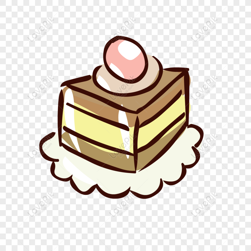 Free Food Elements Hand Drawn Cute Cartoon Dessert Cake PNG Transparent  Background PNG & AI image download - Lovepik