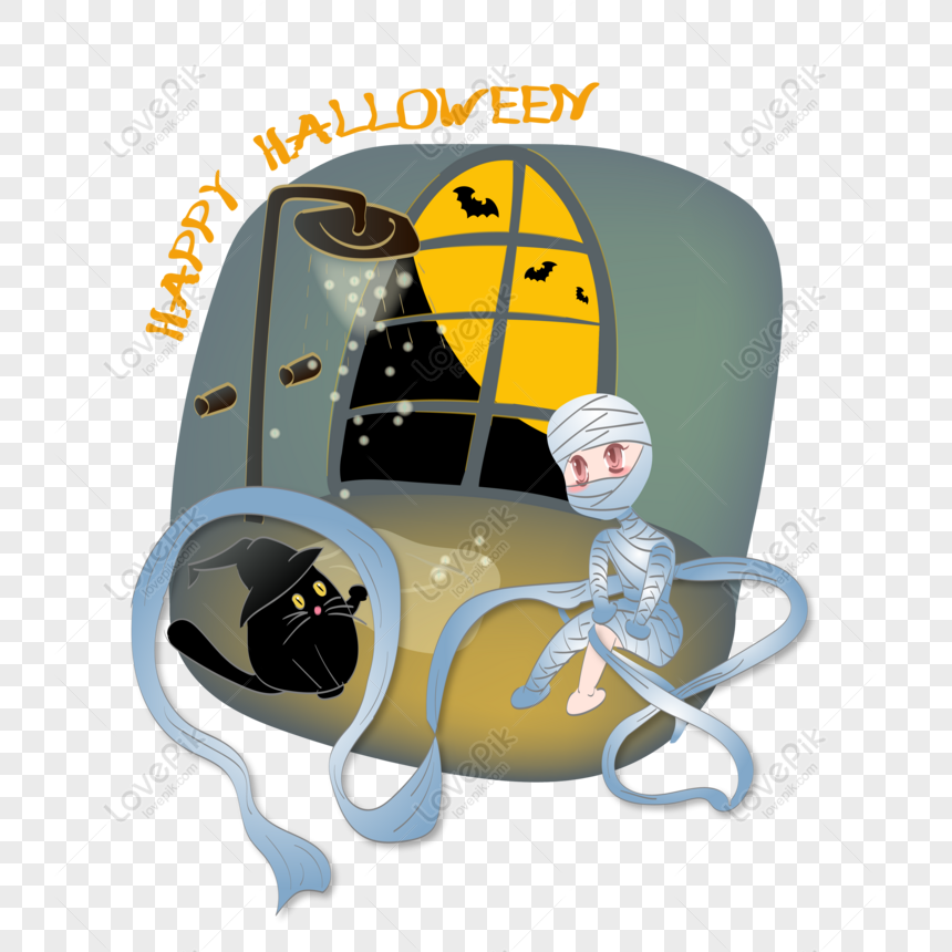 miễn phí halloween xác ướp q phiên bản mèo đen truyện tranh