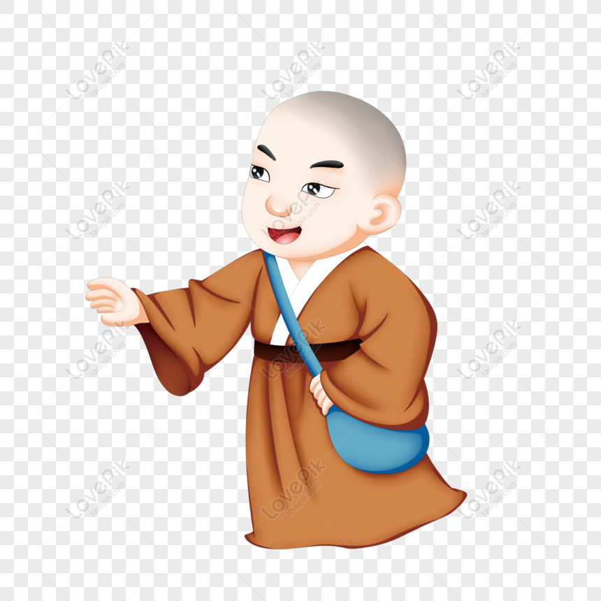 Free Ancient Style Little Monk Cartoon Cute Design Commercial Element PNG  Picture PNG & PSD image download - Lovepik