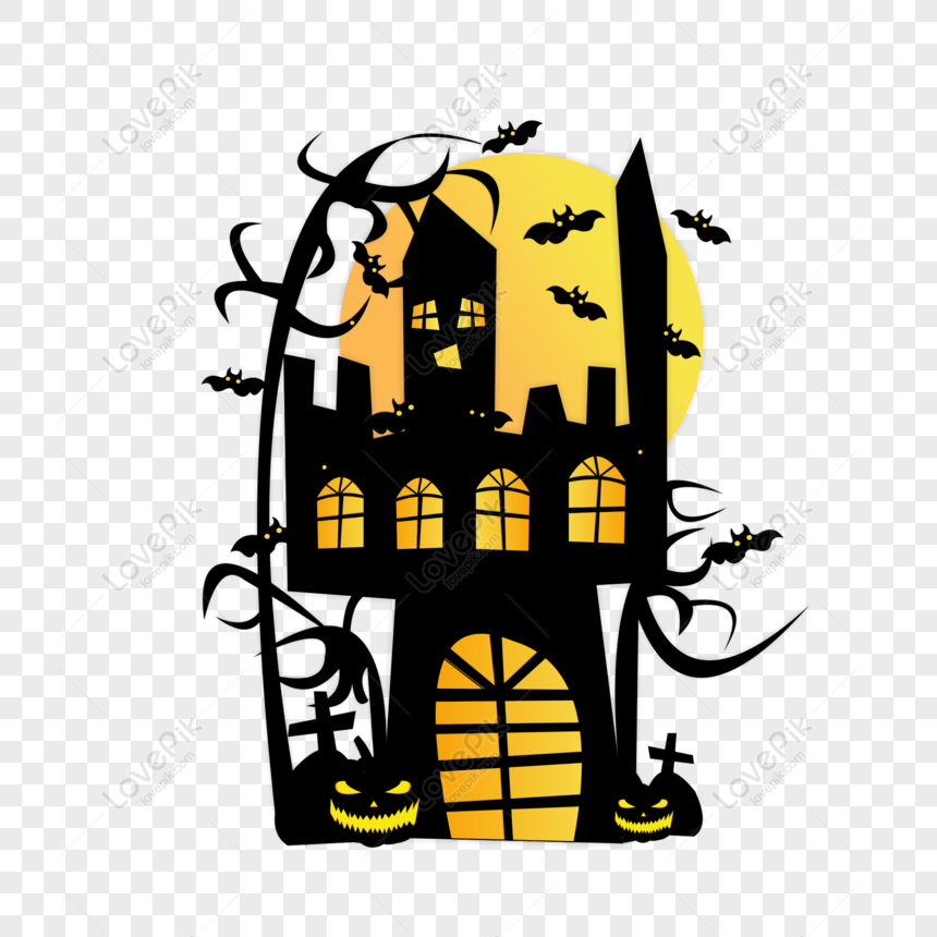 Free Halloween Evil Castle Element Cartoon Cute Funny Halloween Evil Castle Png Image Png