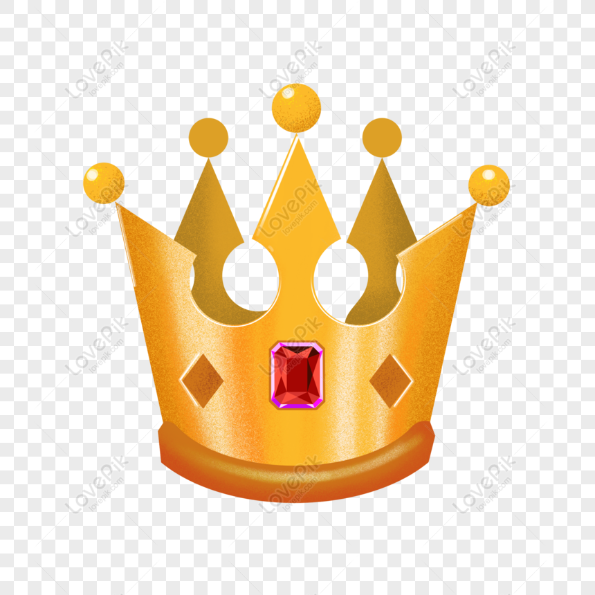 Free Honor Element Crown King Queen Crown Golden Ruby Material PNG Image  Free Download PNG & PSD image download - Lovepik