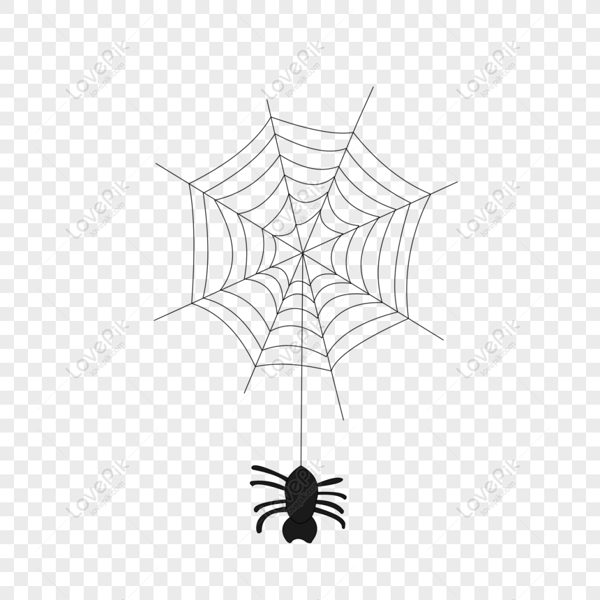 Free Halloween Element Spider Web Cartoon Evil Silhouette PNG Picture PNG &  CDR image download - Lovepik