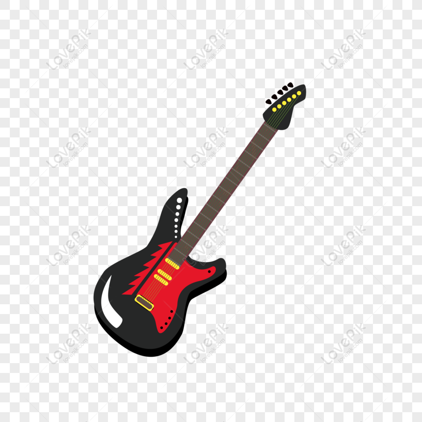 Free Music Festival Rock Instrument Cartoon Electric Guitar PNG Transparent  Image PNG & AI image download - Lovepik