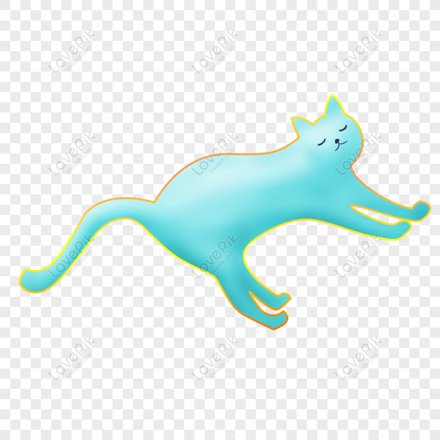 Free Beautiful Blue Cat Decorative Element, Cute, Animal, Cat PNG ...