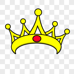 Cartoon honor queen princess crown hand painted ruby ​​crown ele, Cartoon, honor, queen png transparent background