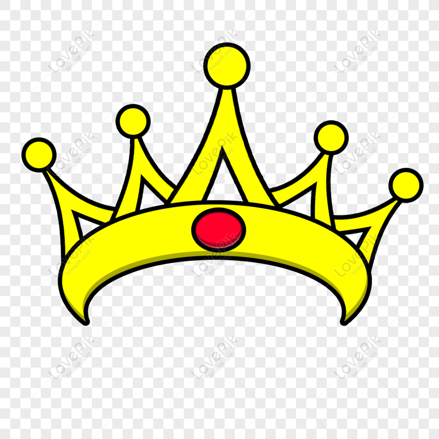Free Cartoon Honor Queen Princess Crown Hand Painted Ruby Crown Ele PNG  Transparent PNG & PSD image download - Lovepik