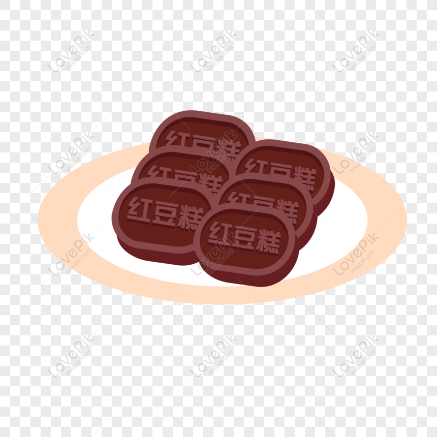 Free Cartoon Hand Drawn Red Bean Cake Vector PNG Free Download PNG & AI ...