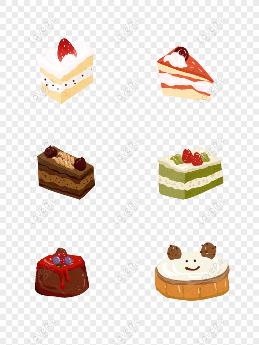 Free Flat Cream Cake Gourmet Afternoon Tea Hand Drawn Cartoon Element PNG  Transparent PNG & PSD image download - Lovepik