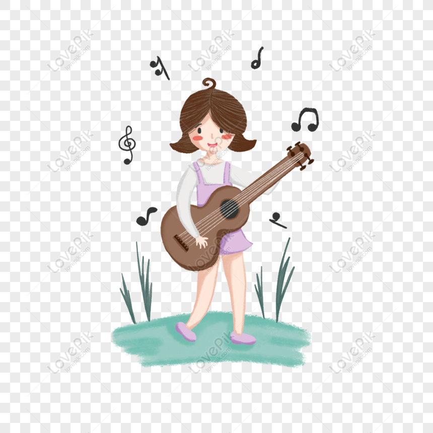 Free Hand Drawn Cute Playing Musical Instrument Character Instrumenti PNG  Free Download PNG & PSD image download - Lovepik
