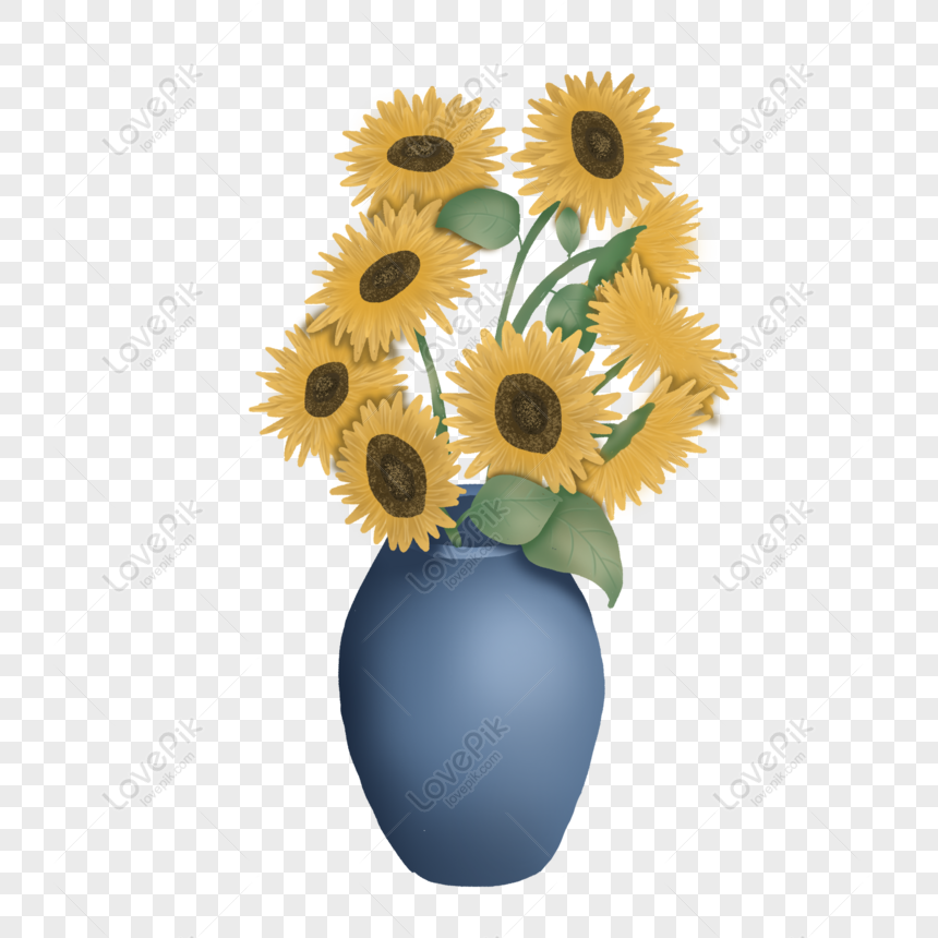 Free Hand Drawn Cartoon Sun Flower Vase Original Element PNG Image Free  Download PNG & PSD image download - Lovepik