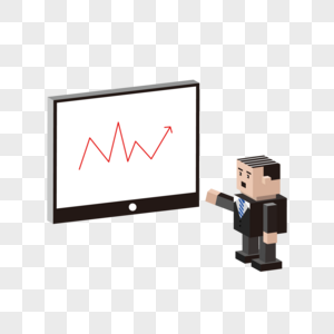 Character demo chart 25D vector business office elements, Character, presentation, trend png transparent background