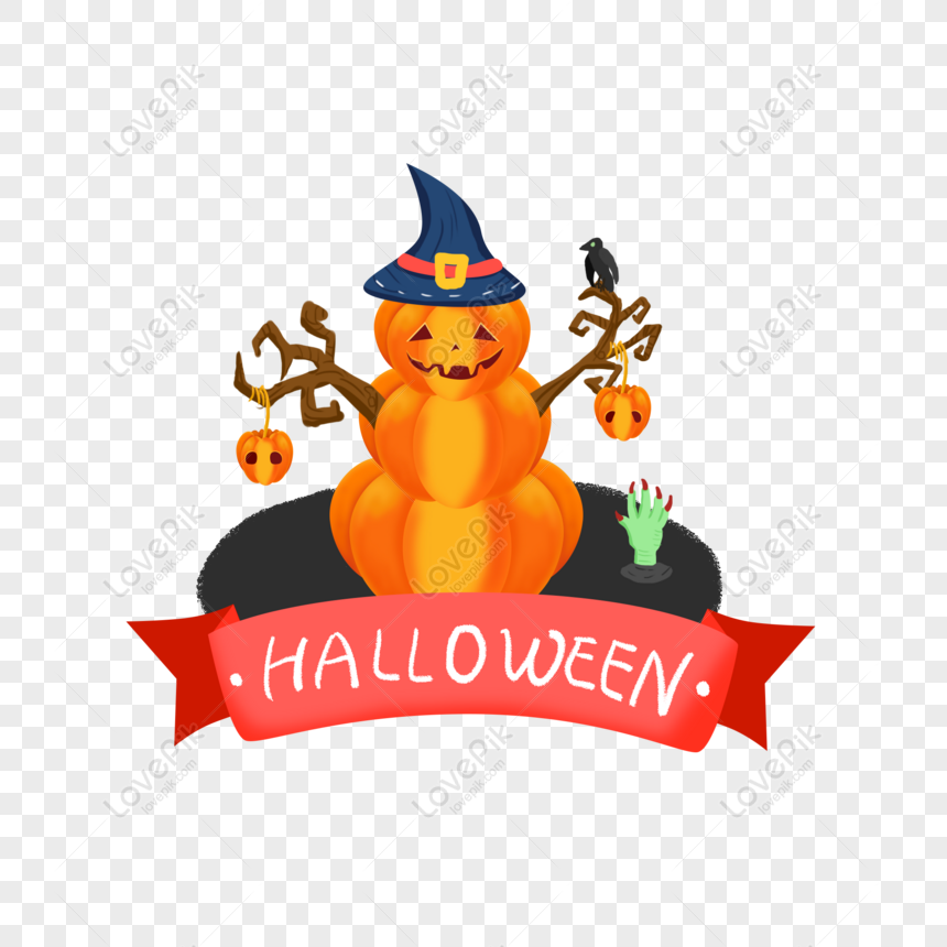 Free Hand Drawn Wind Cartoon Cute Halloween Pumpkin Lamp People Holid Png Psd Image Download Size 2000 2000 Px Id 832440462 Lovepik