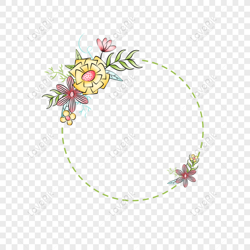 Free Vector Hand Drawn Small Floral Plant Border PNG Transparent PNG ...