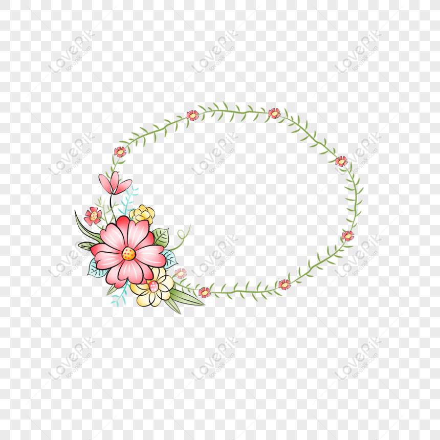 Free Small Floral Vector Hand Drawn Botanical Border Element, Hand ...