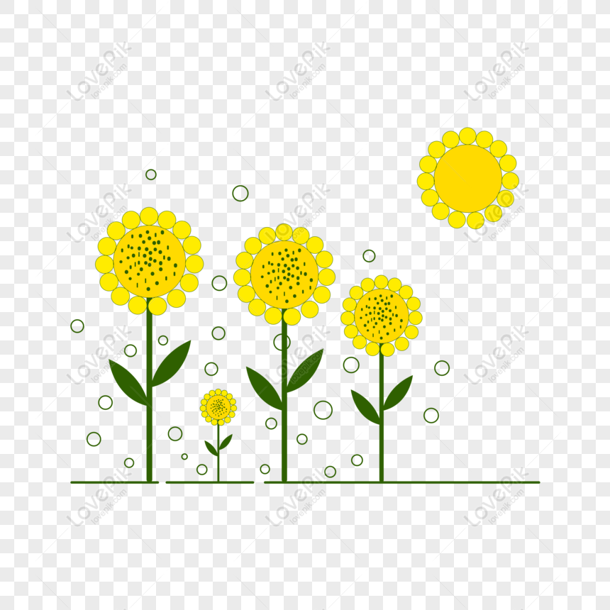 Gratis bahan vektor kartun bunga matahari mbe PNG & AI ...