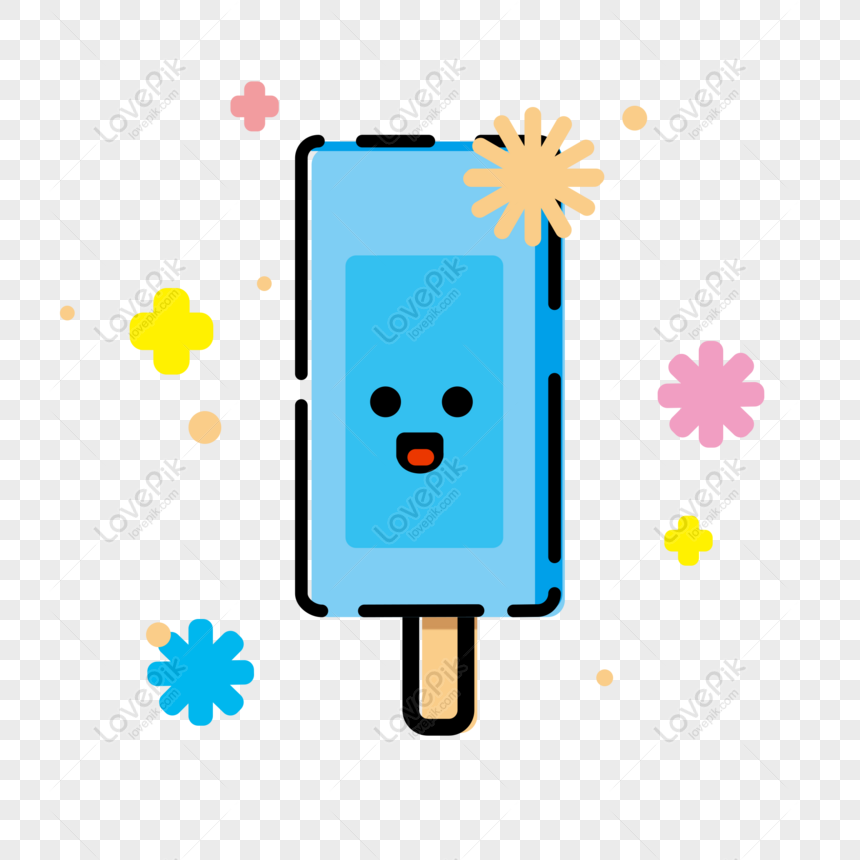 Ice Cream Popsicle Mold Blue PNG Images & PSDs for Download