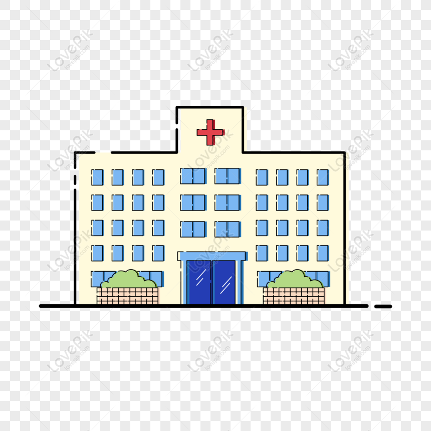  Gratis Hospital Edificio Mbe Estilo Dibujos Animados Lindos Elementos D PNG