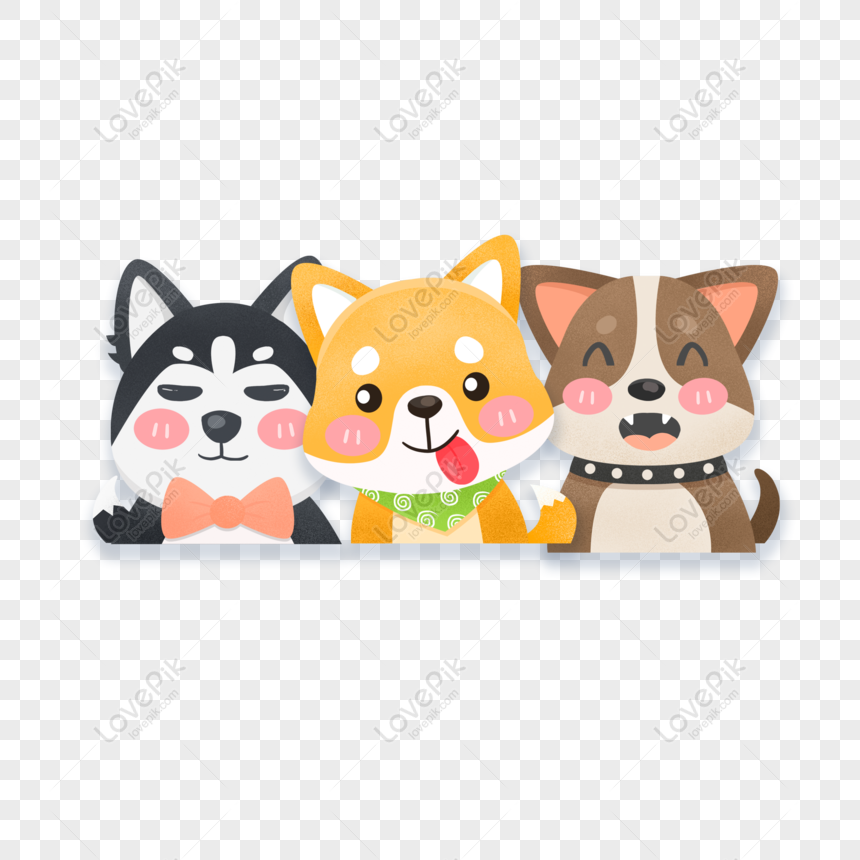 Free Three Cute Cute Little Animals Cartoon Elements PNG White Transparent  PNG & PSD image download - Lovepik