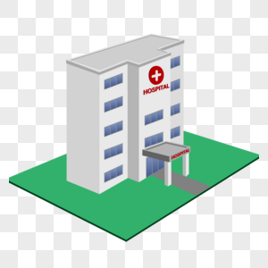 Free Medical Hospital Building Hand Drawn Can Be Commercial Cartoon E ...