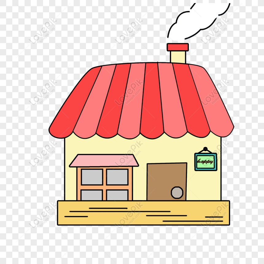Free Simple Creative Cute Cartoon House Illustration Scene With Comme Free  PNG PNG & PSD image download - Lovepik