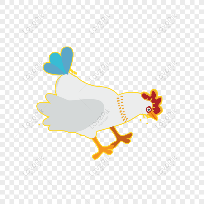 Ilustração colorida de desenhos animados de galinha