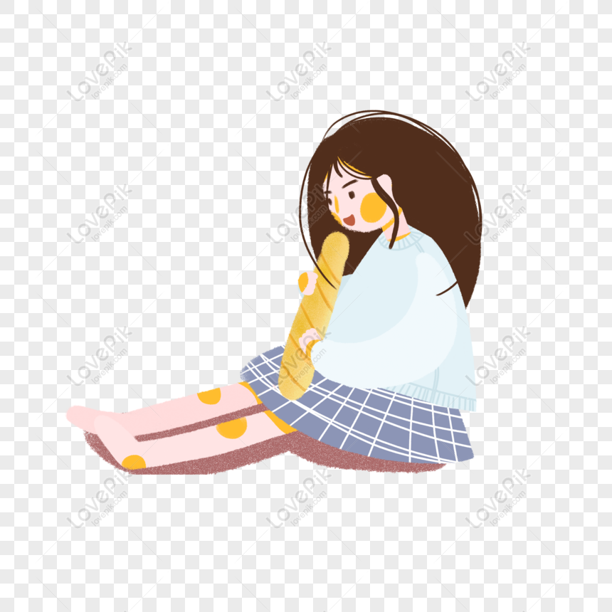 Free Casual Girl Cartoon Character Looking Up PNG Transparent Image PNG PSD  Image Download Lovepik, Casual Girl Look