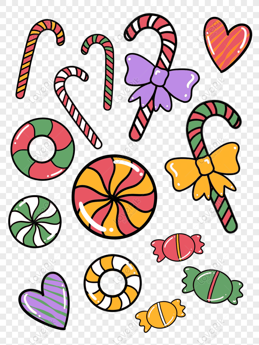 Free Christmas Decoration Candy Cartoon Cute Elements PNG Picture ...