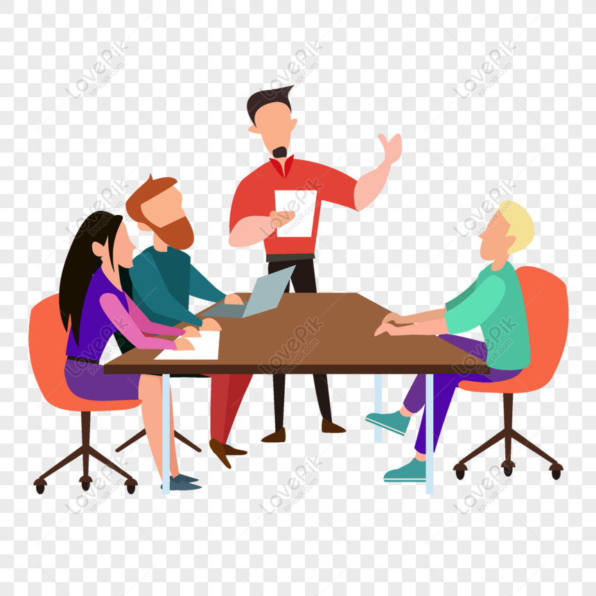 Free Hand Drawn Cartoon Meeting Room Meeting Office Staff White Colla PNG  Transparent PNG & AI image download - Lovepik