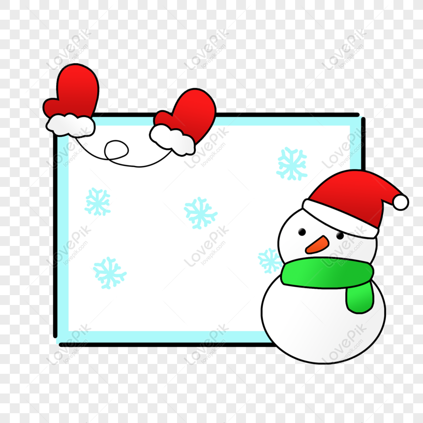 Free Simple And Stylish Creative Cute Cartoon Snowman Christmas Borde Png Psd Image Download Size 00 00 Px Id Lovepik