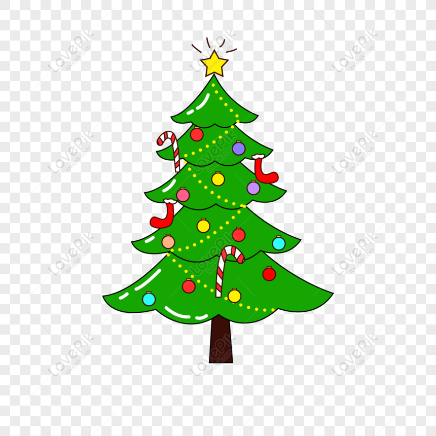 Free Cartoon Style Simple Christmas Tree Png Psd Image Download Lovepik