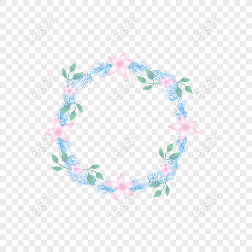 Free Hand Painted Christmas Wreath Cute Material PNG Transparent Image ...