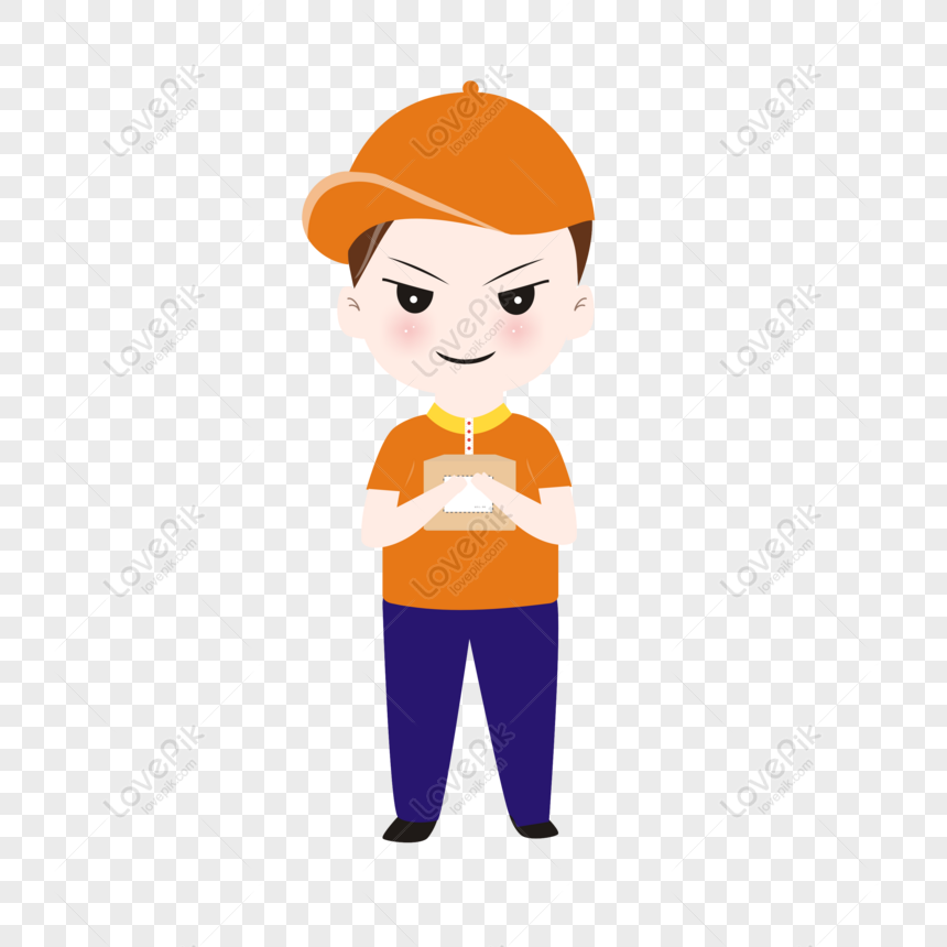 Courier Staff Professional Character Cartoon Cute Express Little, Courier, professional character, cartoon cute png image free download