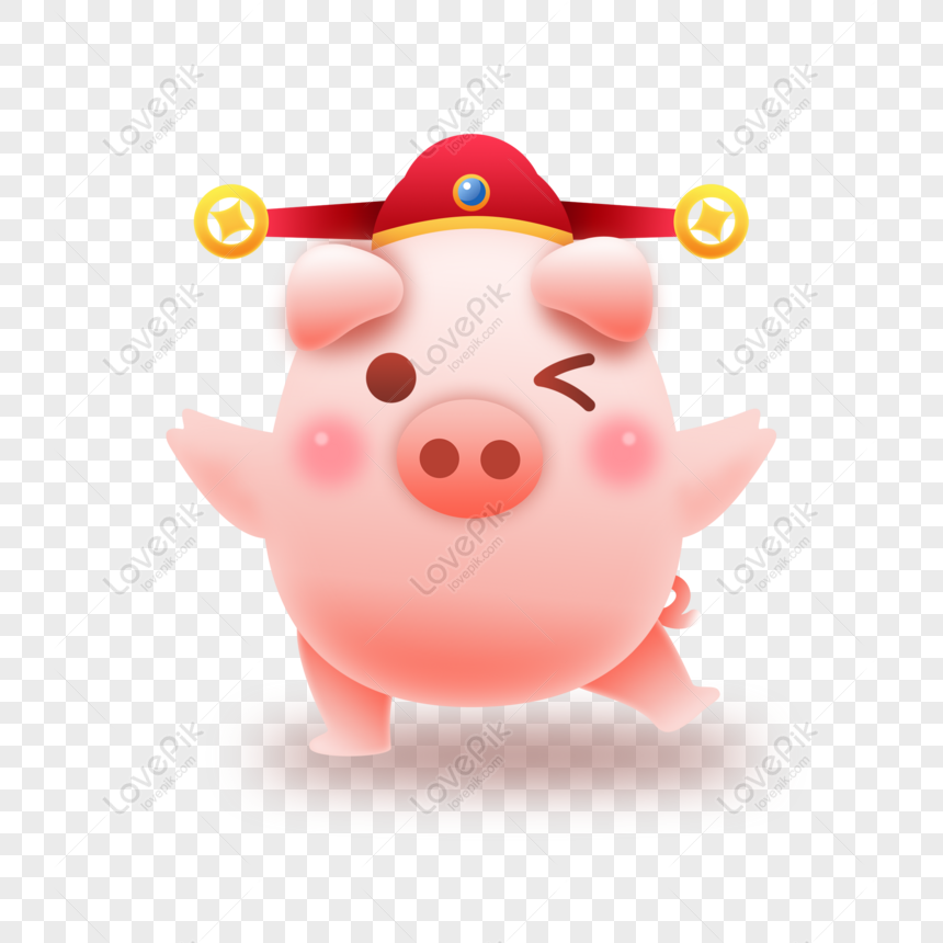 Free Chinese New Year Zodiac Pig Cartoon Vector God Of Wealth PNG  Transparent PNG & PSD image download - Lovepik
