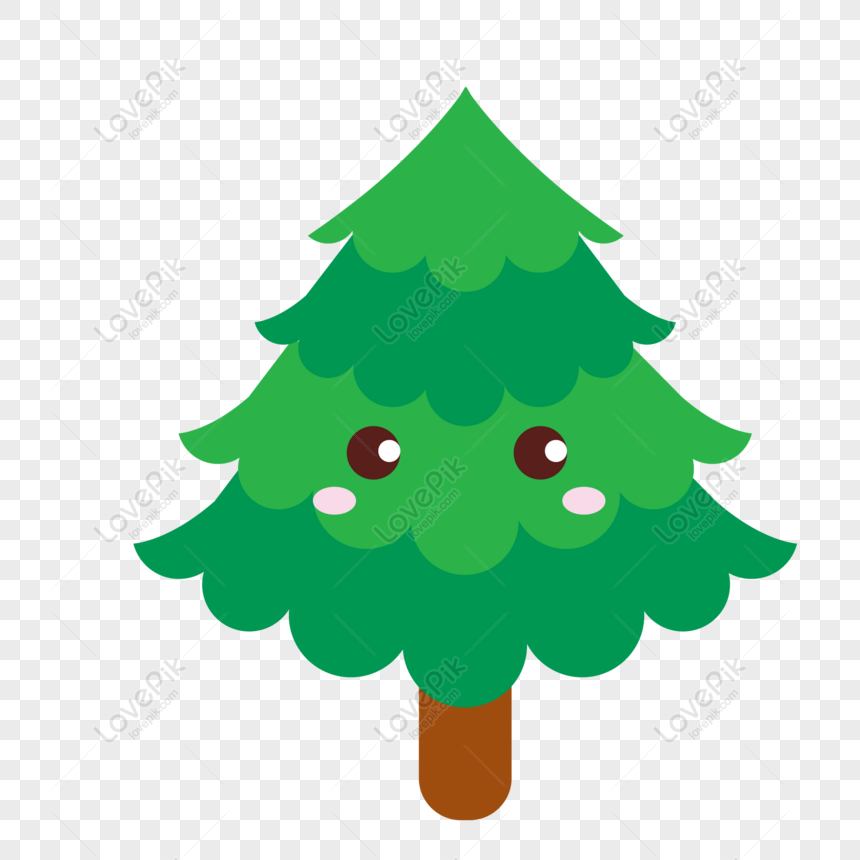 Free Cartoon Cute Christmas Tree Green Plant PNG Hd Transparent Image PNG &  AI image download - Lovepik