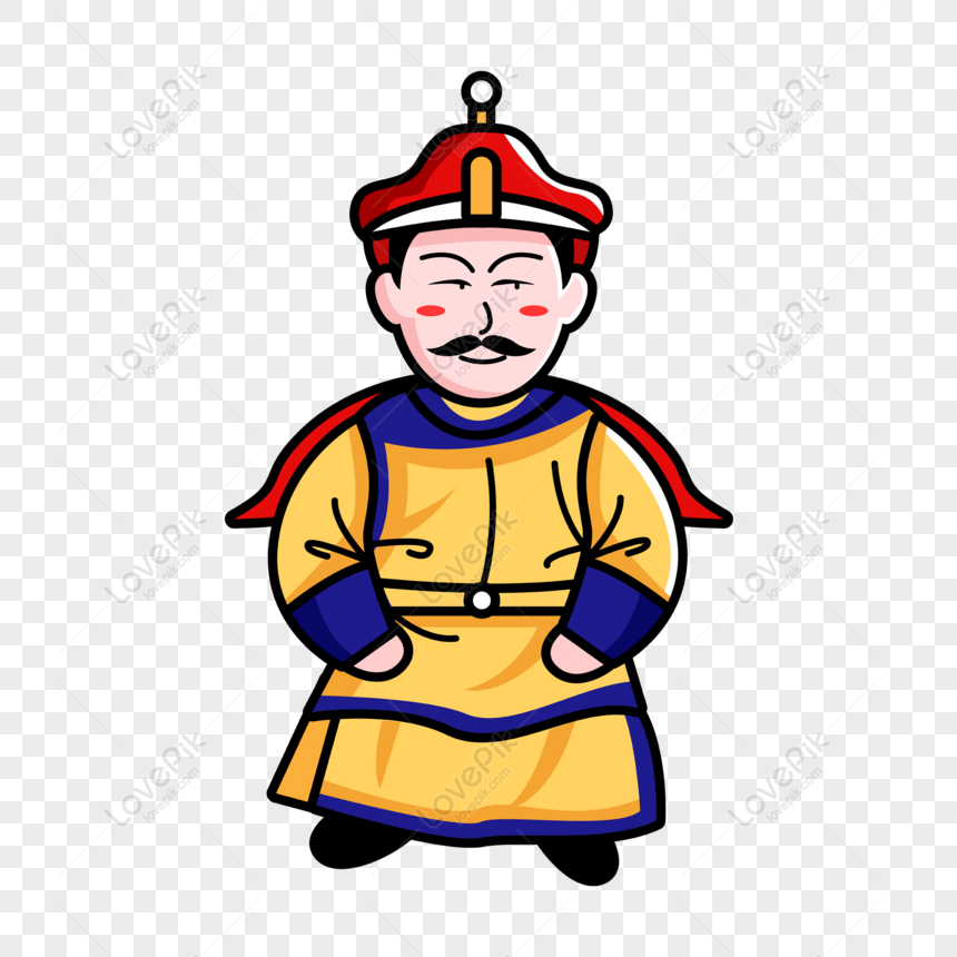 Free Original Vector Cartoon Ancient Chinese Emperor Qing Dynasty Ele PNG  Image PNG & AI image download - Lovepik