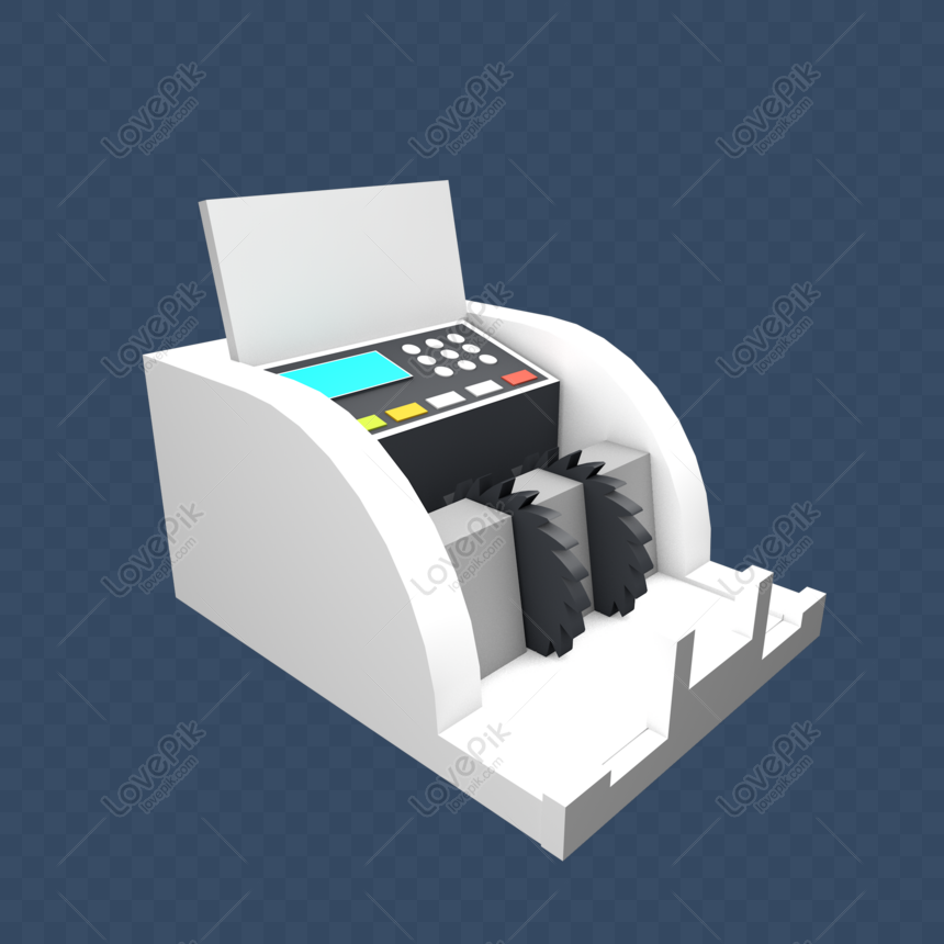 25d Three-dimensional White Office Supplies Money Detector Mater PNG Image  C4D images free download_1369 × 1024 px - Lovepik