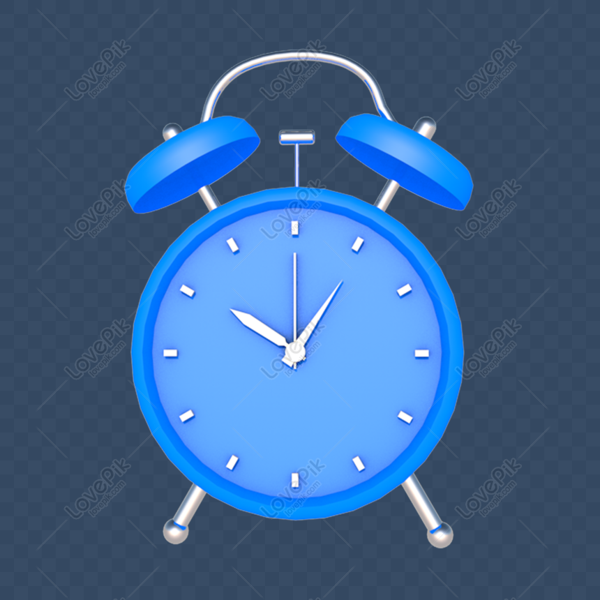 blue alarm clock png clipart