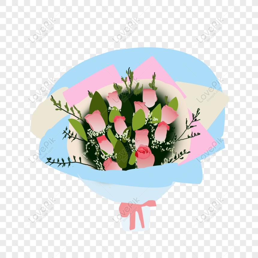 Lovepik 832595354 Id 2000 2000px الصور تحميل مجاني وارتفعت زهرة باقة من ناحية رسم وردة الزهور الوردية يمكن أن تكون Png Psd بحجم