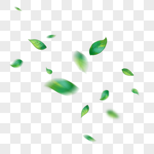 Floating Green Leaf Cartoon Free Animated Gif Element PNG Images